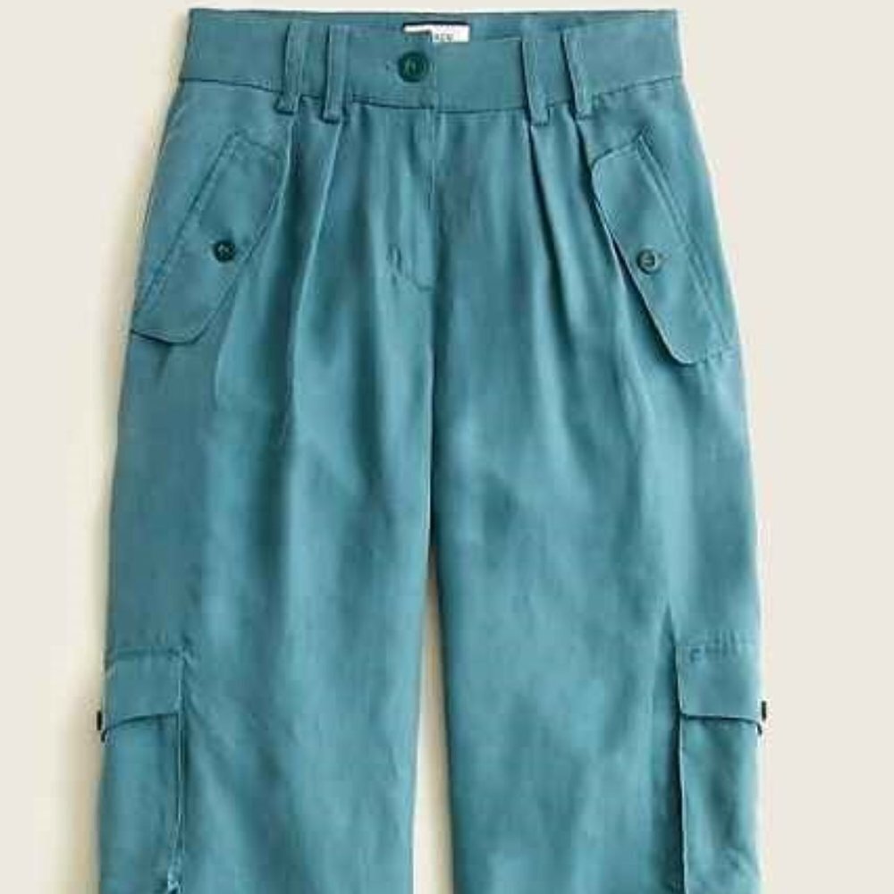 Jcrew Full-length cupro-blend cargo pants, NWOT, never worn, mint condition - Picture 2 of 6